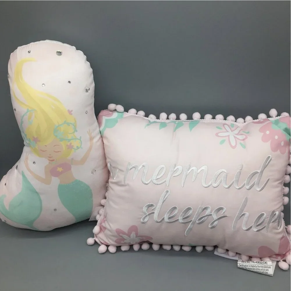 7pc Tabitha Webb Mermaid TWIN SHEET COMFORTER PILLOW Set Ocean Pink Designer NEW